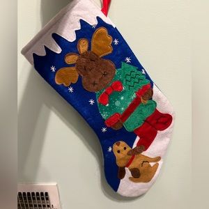 Dog and Moose Christmas Stocking